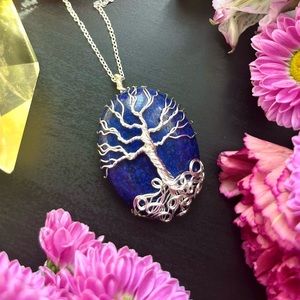 Lapis Lazuli Tree of Life Necklace